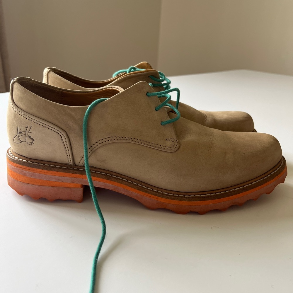 Fluevog Camel leather sporty oxfords size 9.5 USA Women
